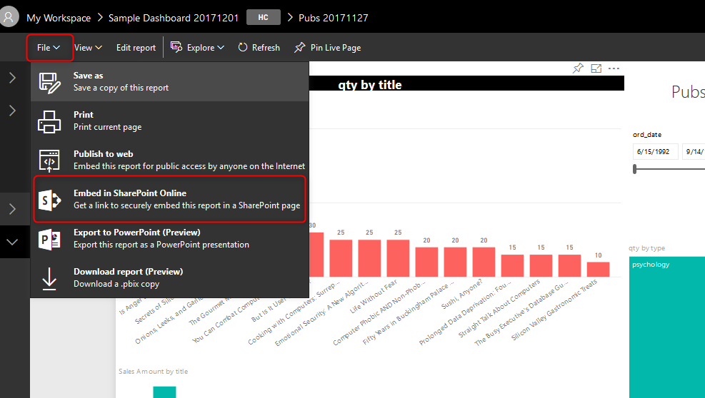 Create Embed Code Power Bi