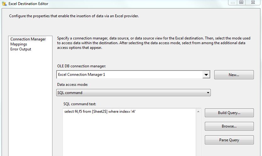 Export Data Starting From Special Cell In Excell File SSIS RADACAD