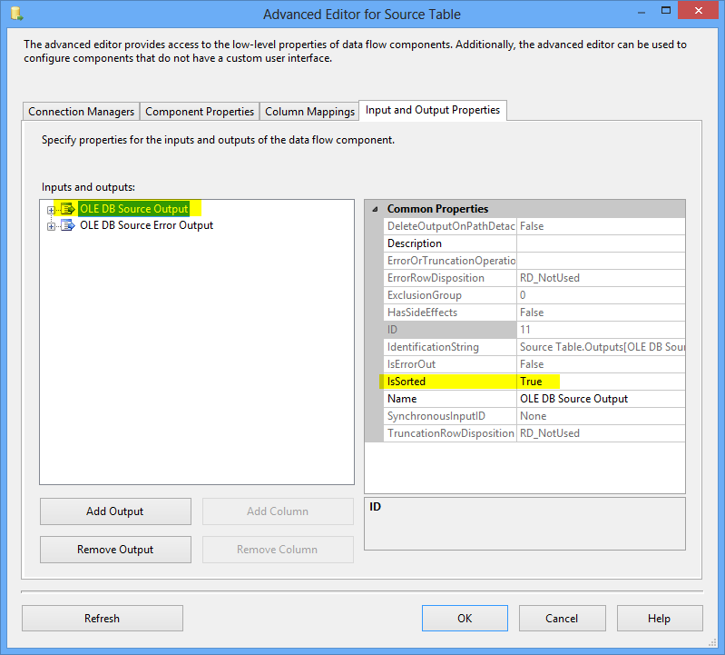 Configuring Destination Tables