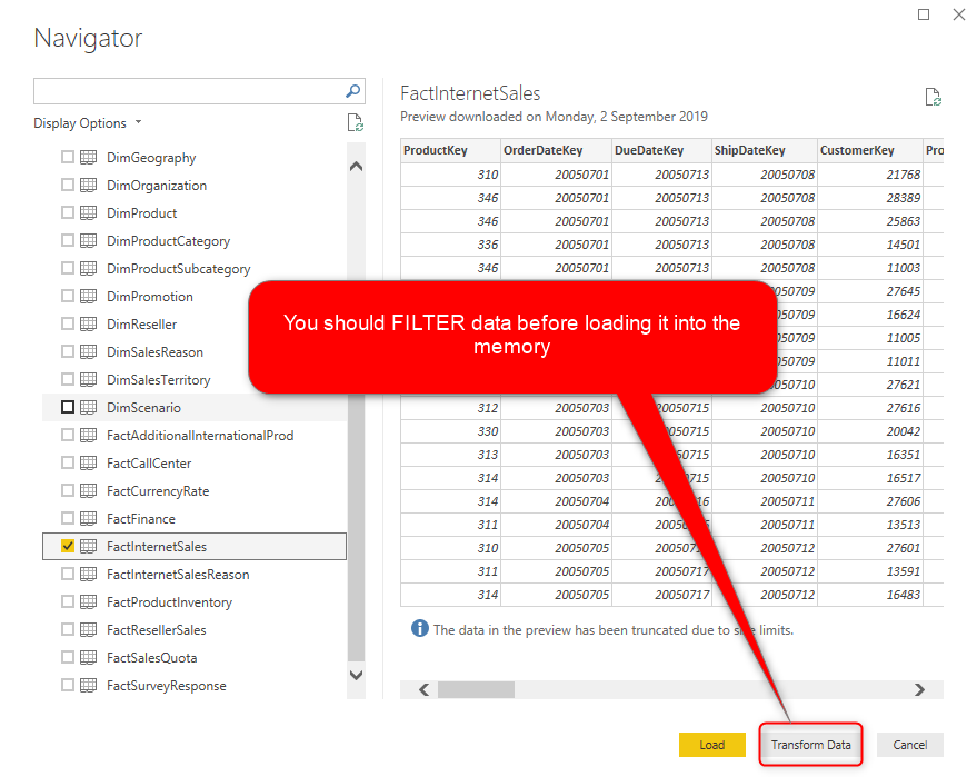 Only Get The Last Few Periods Of Data Into Power BI Using Power Query