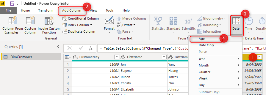 Age Calculation in Power BI using Power Query | LaptrinhX / News