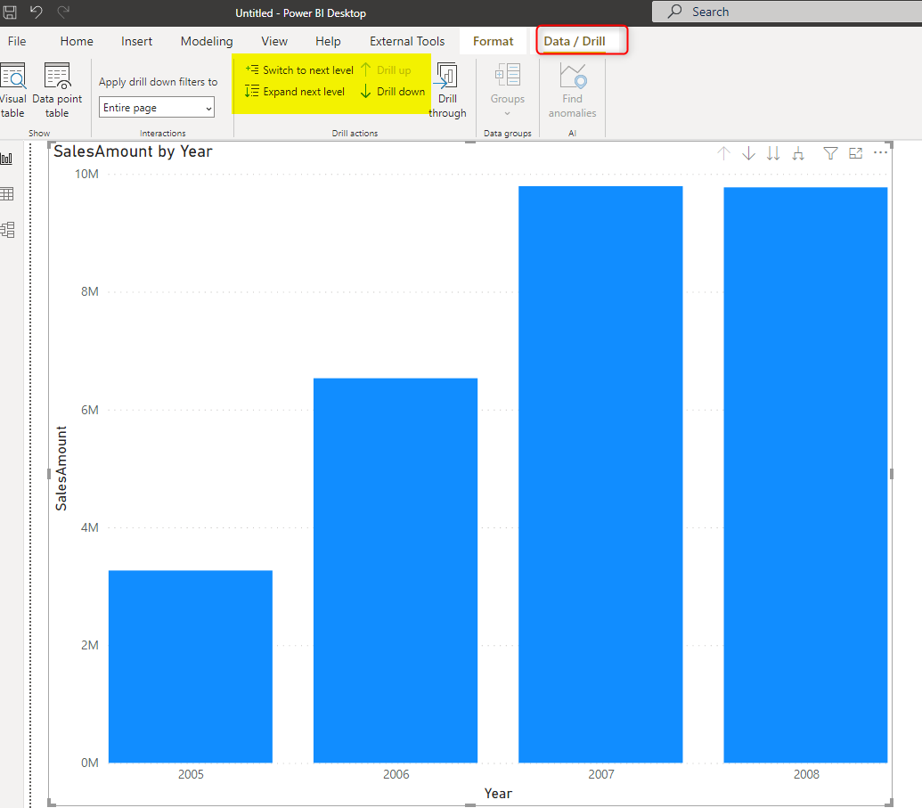 Drill Down And Up In Power BI Explained - RADACAD