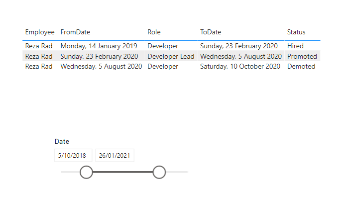 Power BI From And To Date Filtering With One Slicer - RADACAD